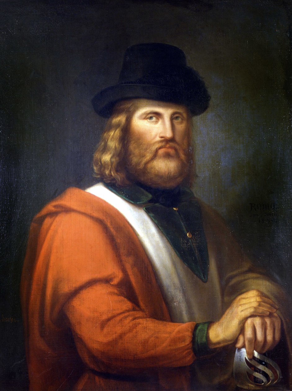 Obraz Giuseppe Garibaldiego autorstwa R.E.Hauser autorstwa Rudolf Eduard Hauser