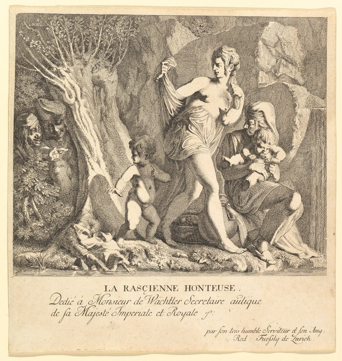 Wstydliwy Rascienne. autorstwa Rudolf Fussli