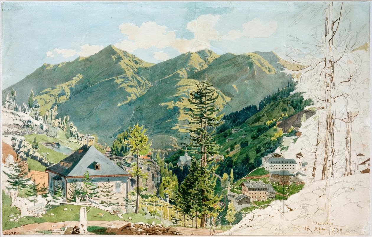 Widok na Gastein z Gamskarkogel autorstwa Rudolf von Alt
