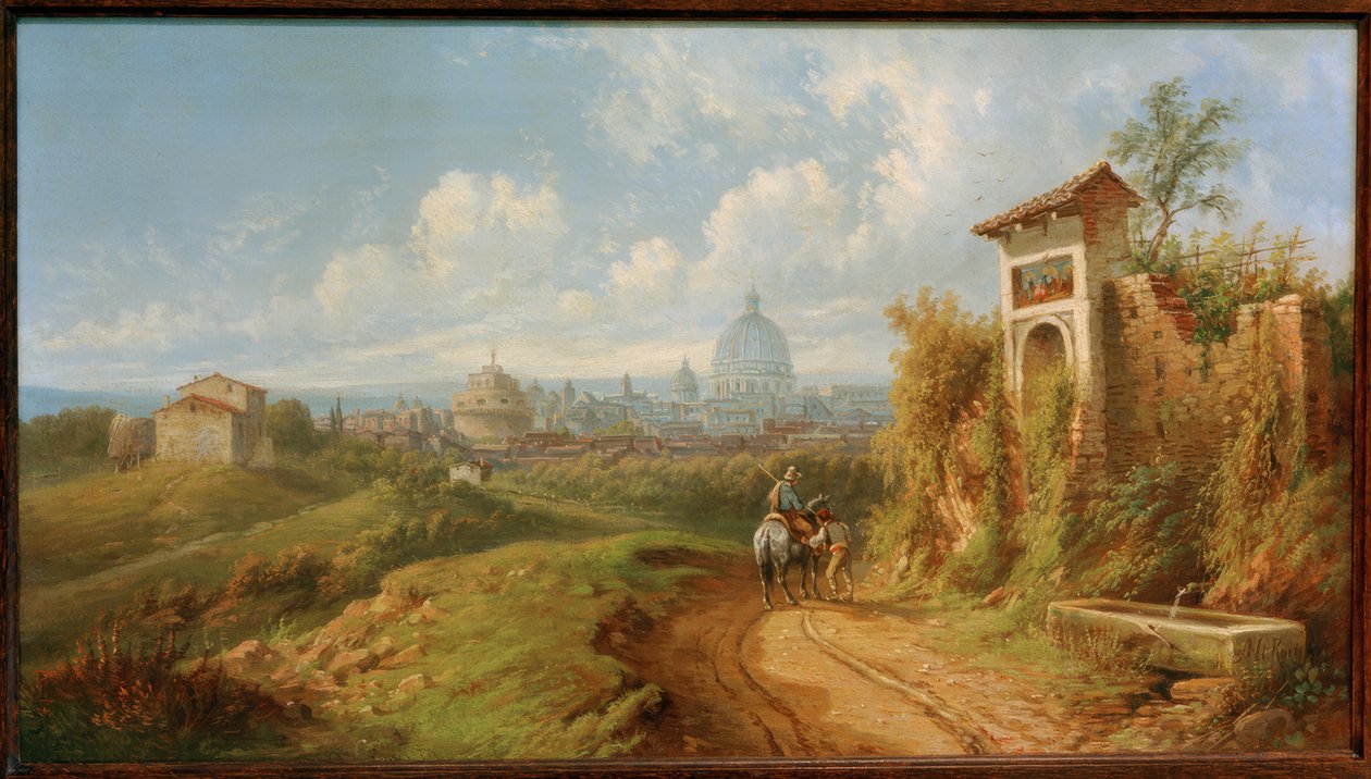Widok na Rzym autorstwa Rudolf von Alt