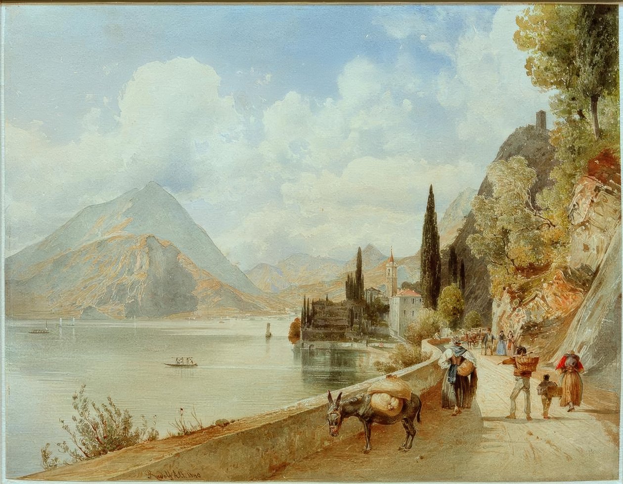 Varenna (Lombardia, Włochy). autorstwa Rudolf von Alt