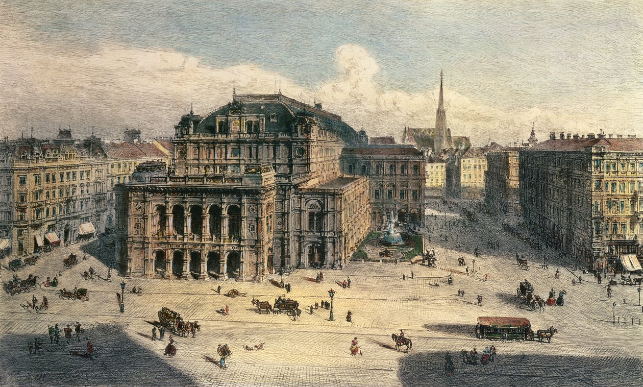 Wiedeńska Opera Państwowa, c.1869 autorstwa Rudolf von Alt