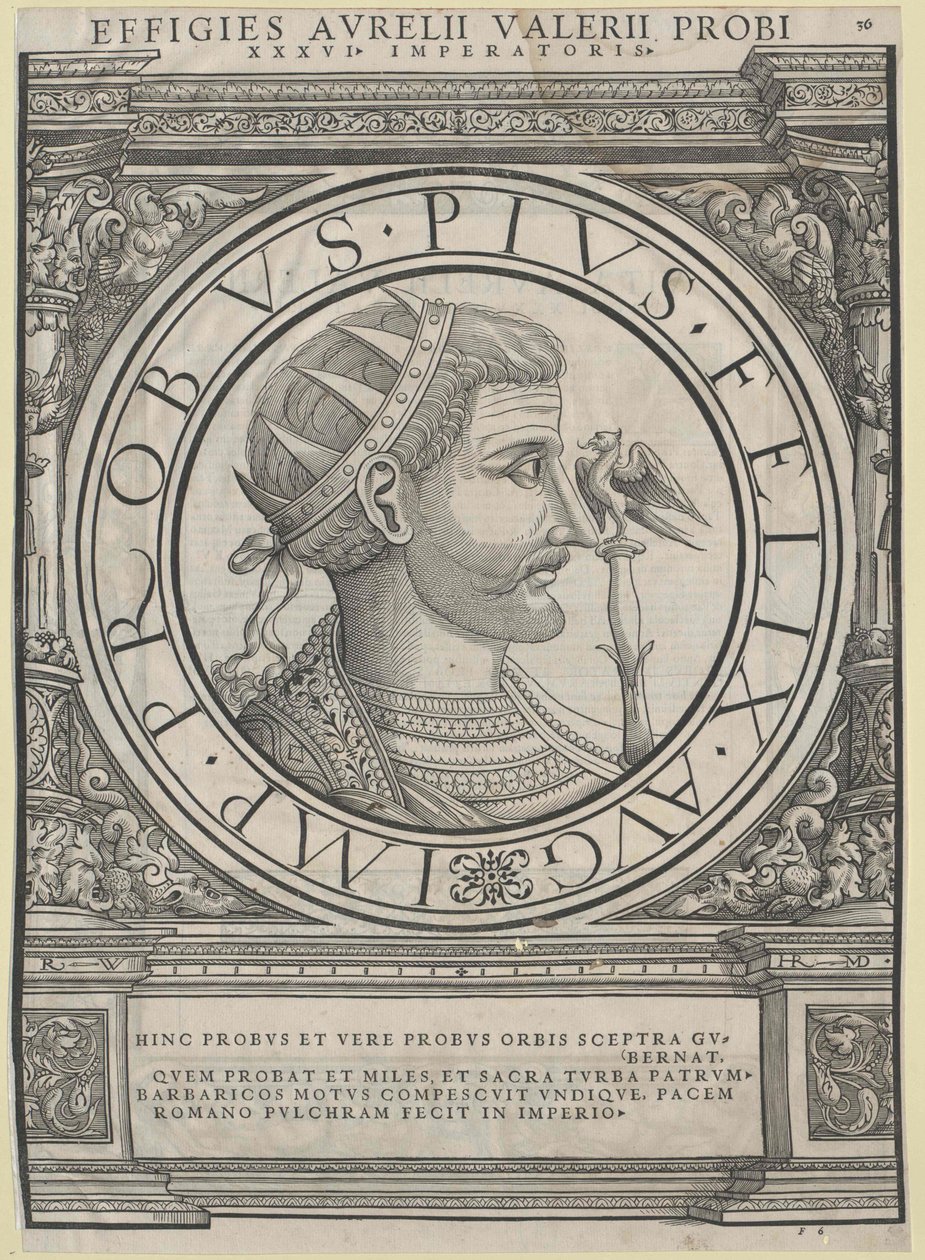 Cesarz rzymski Probus (druk) autorstwa Rudolph Wyssenbach