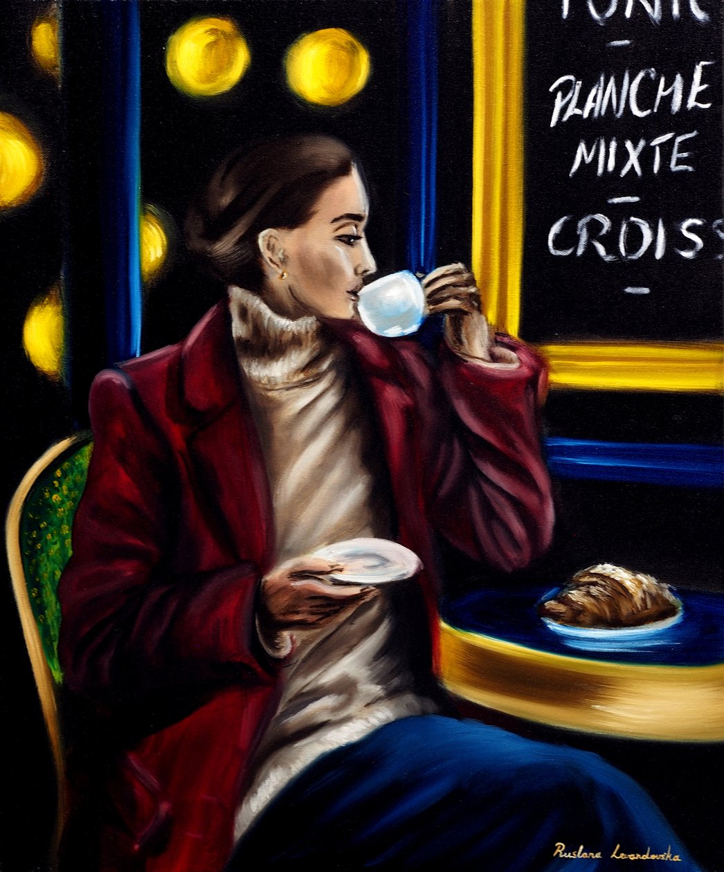 Savouring Paris, 2024 (olej na płótnie) autorstwa Ruslana Levandovska