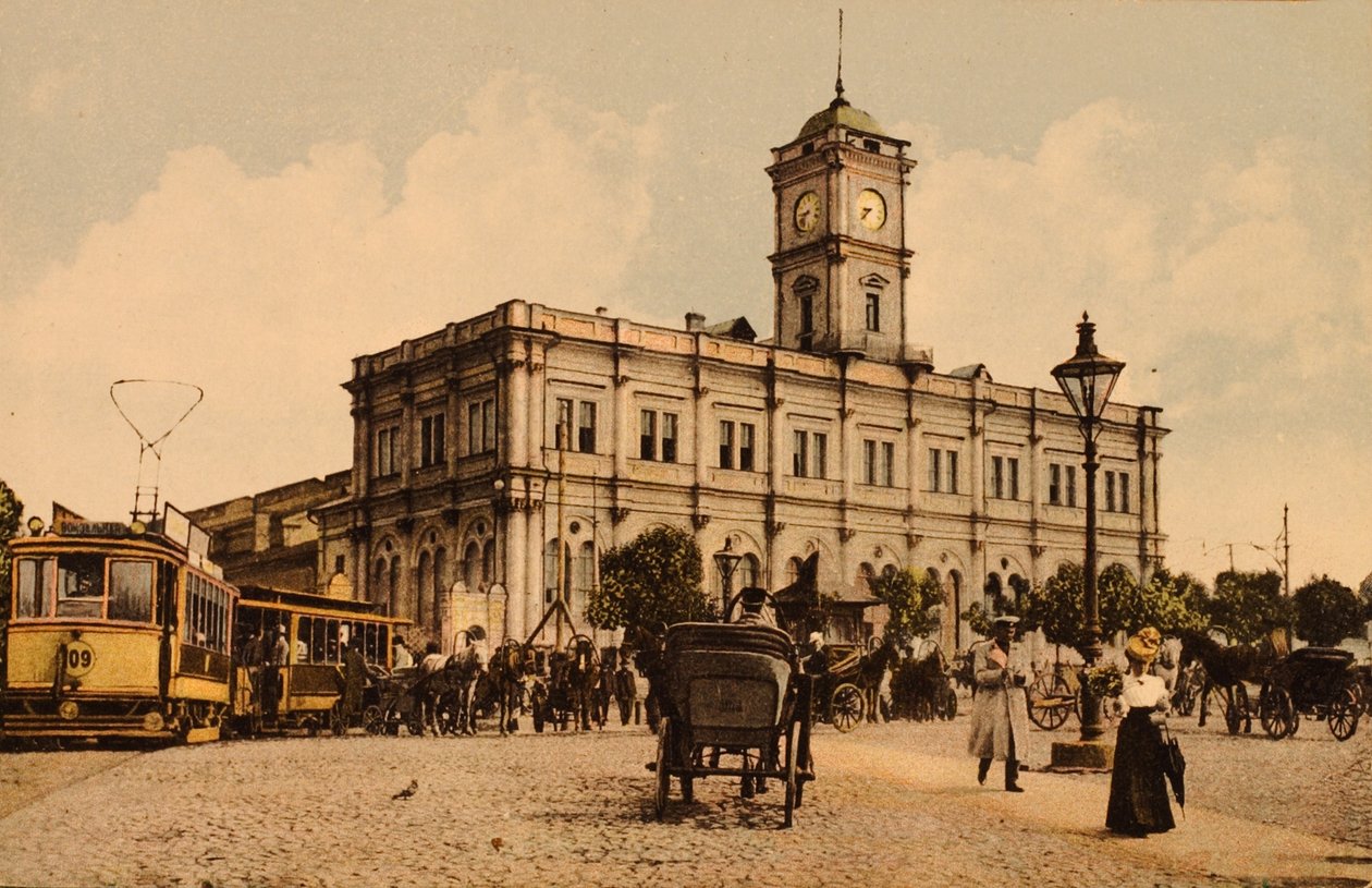 Dworzec kolejowy Mikołaja, plac Kalanchyovskaya, Moskwa autorstwa Russian Photographer