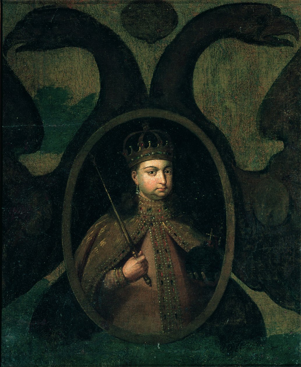 Cariewna Zofia Aleksiejewna, (1657-1704) 1680s autorstwa Russian School