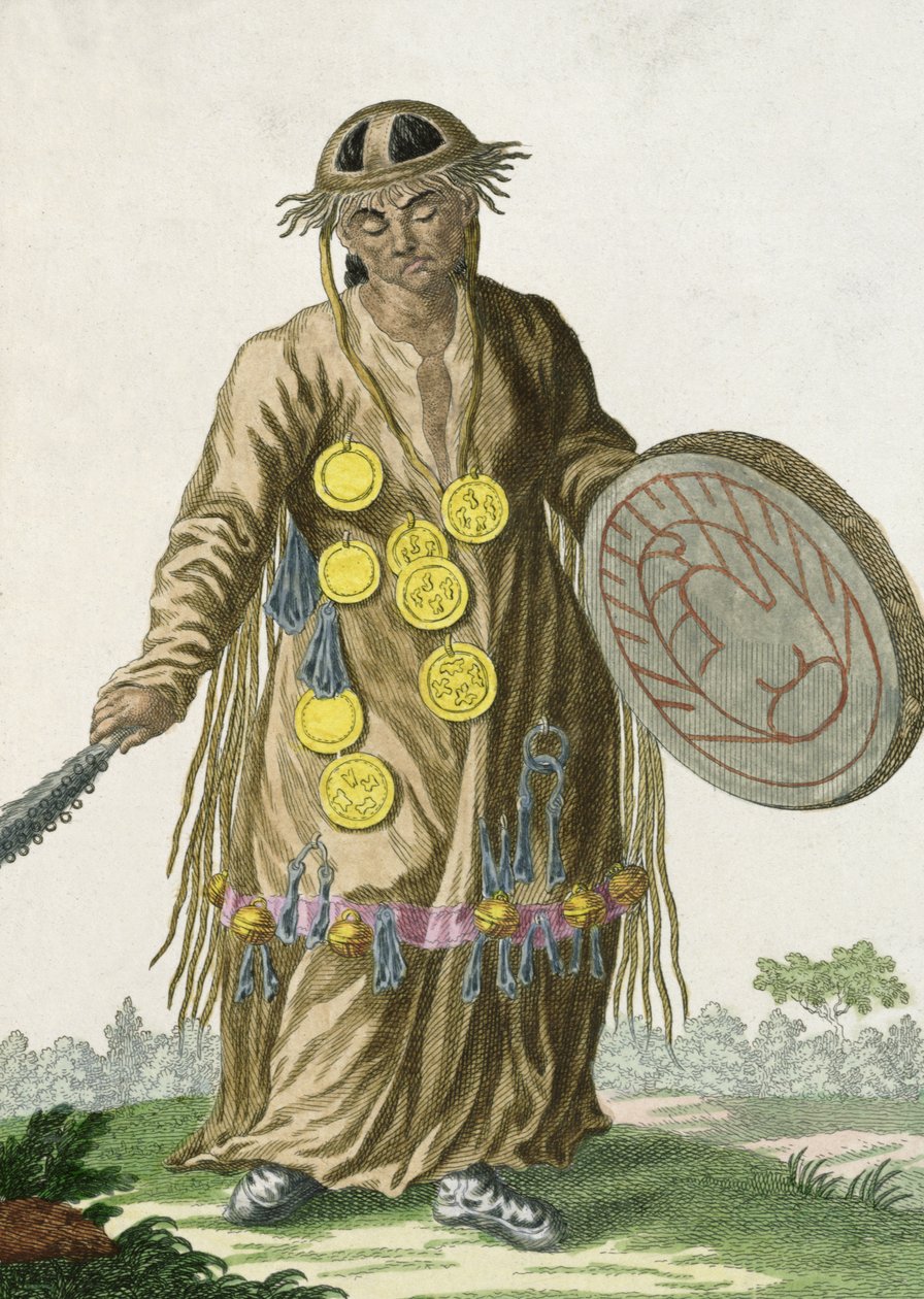 Szaman mongolski, 1820 autorstwa Russian School