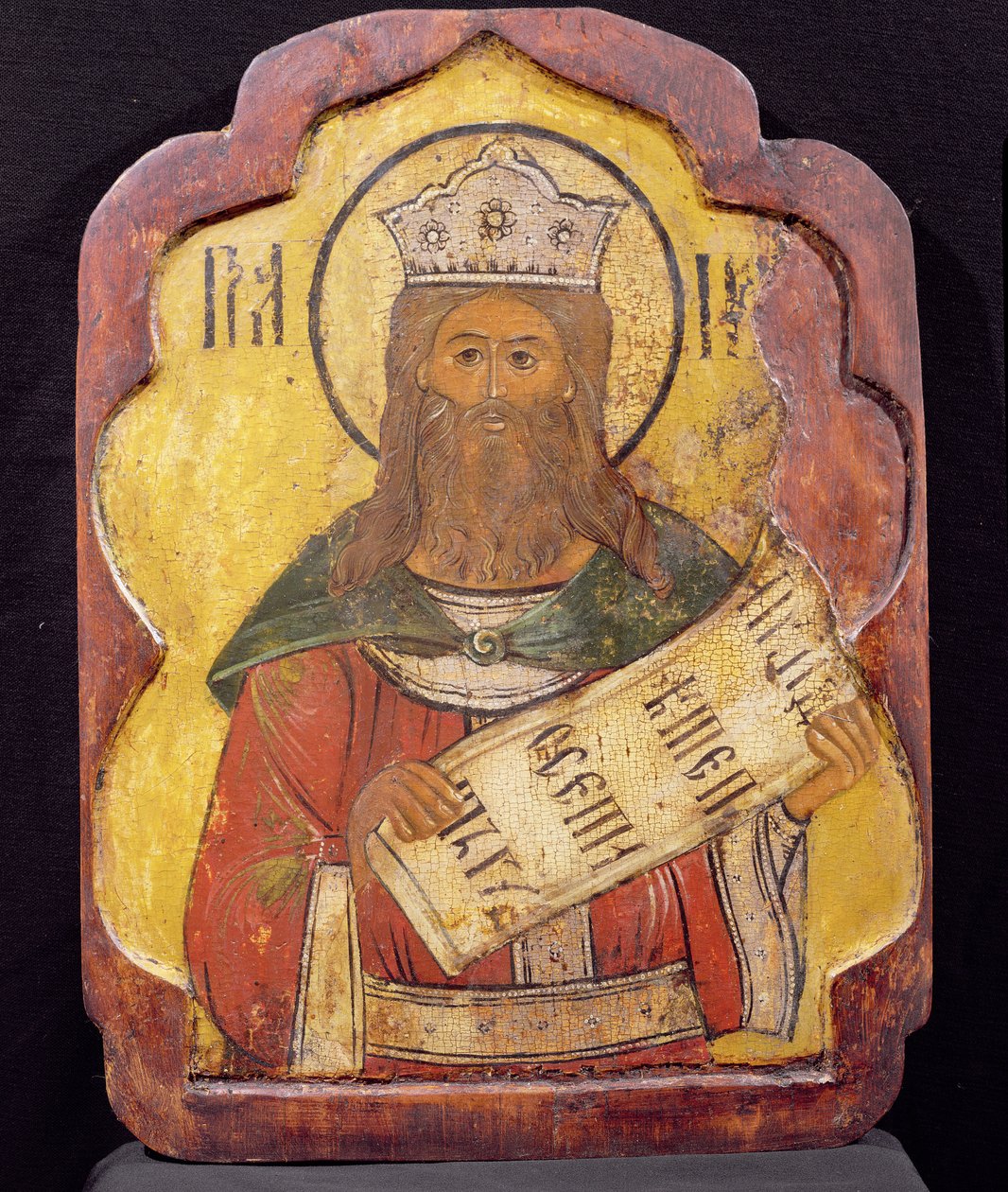 Król Dawid, ikona, ukraiński (tempera na panelu) autorstwa Russian School