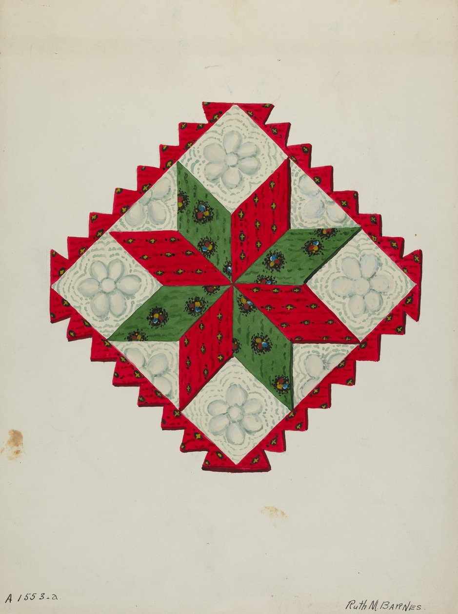 Kołdra blok, c. 1936. autorstwa Ruth M Barnes