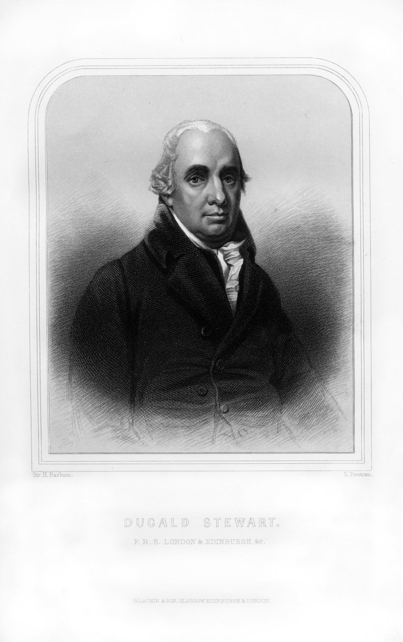 Dugald Stewart, szkocki filozof, 1870 autorstwa S. Freeman