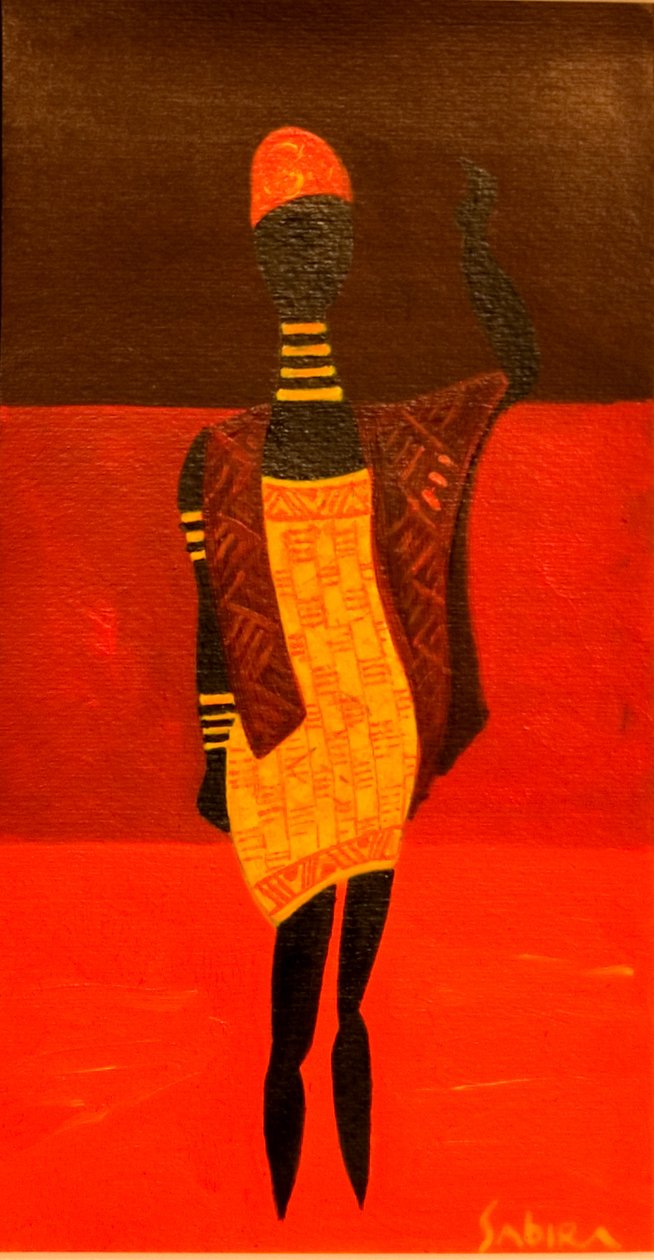 Jambo, 2007 (gwasz i akryl) autorstwa Sabira Manek
