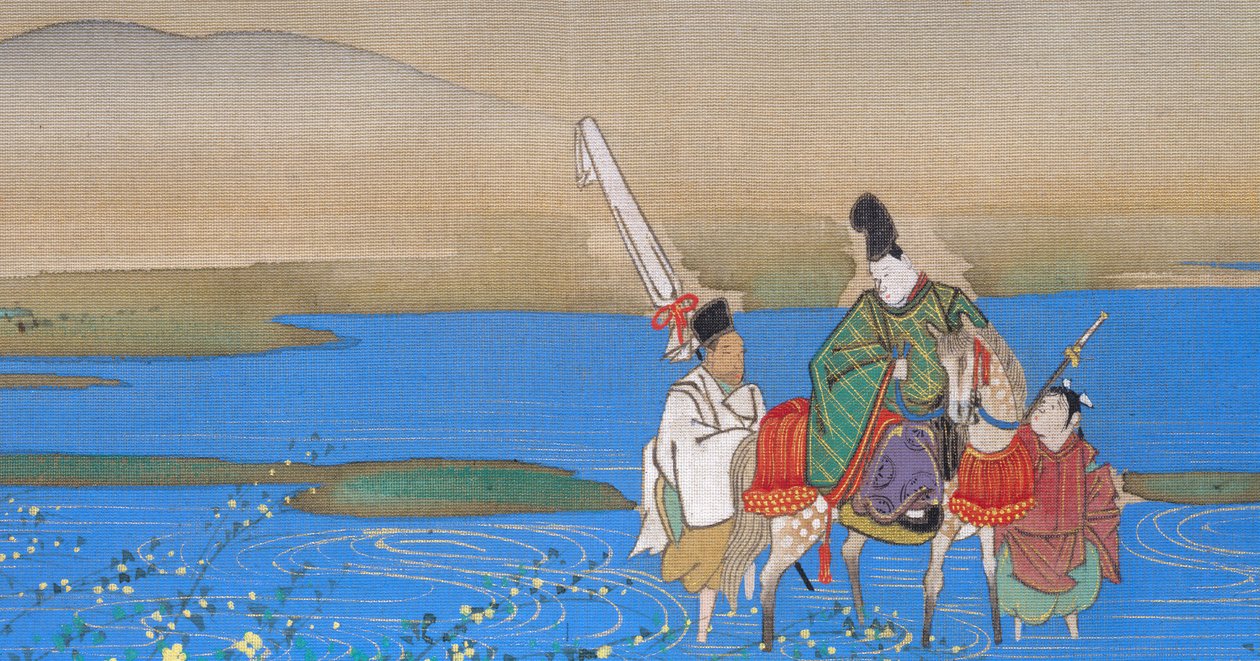 Six Jewel Rivers Mu-Tamagawa , ca. 1839. autorstwa Sakai Oho