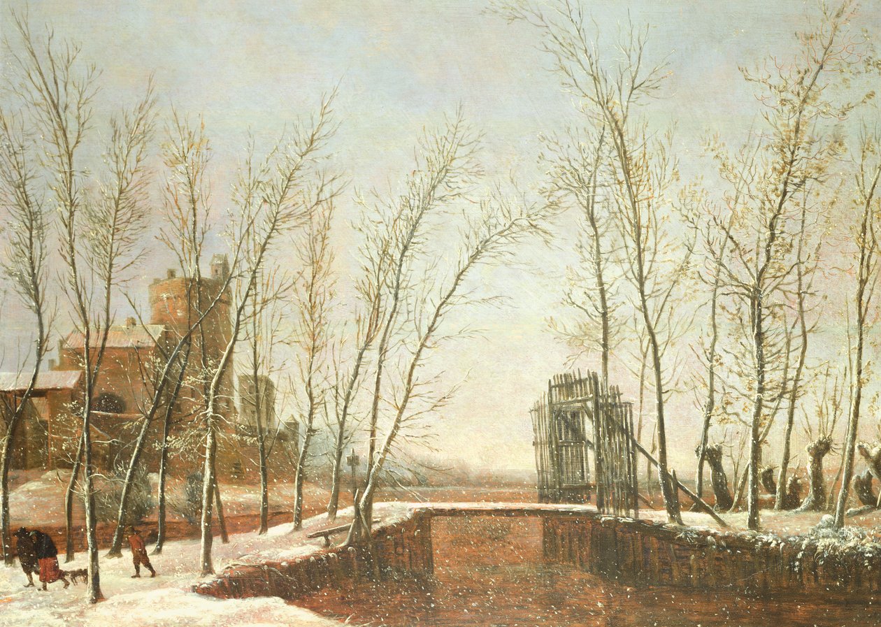 Opady śniegu autorstwa Salomon Rombouts