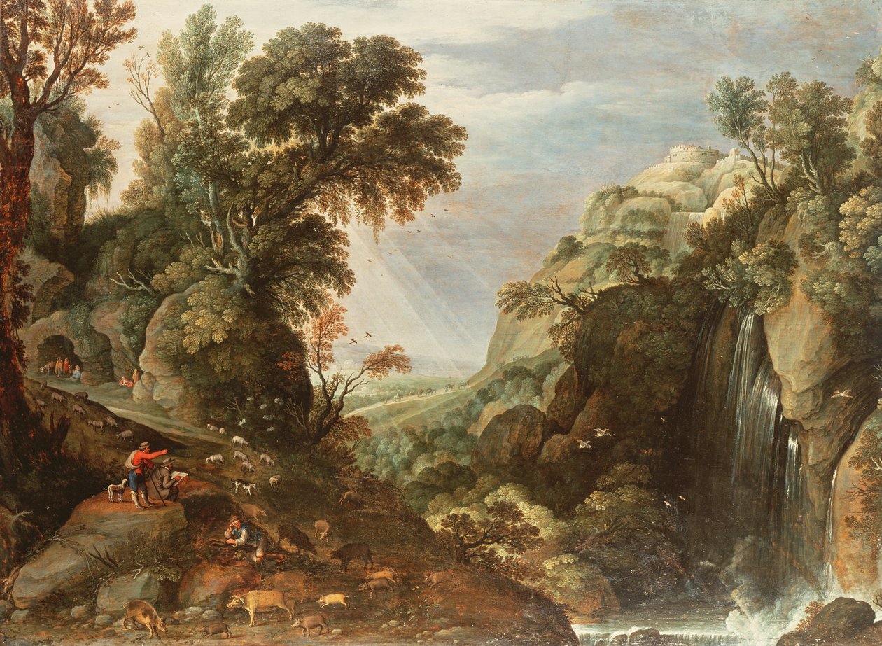 کلاسیک منظره پولي autorstwa Salomon van Ruisdael or Ruysdael
