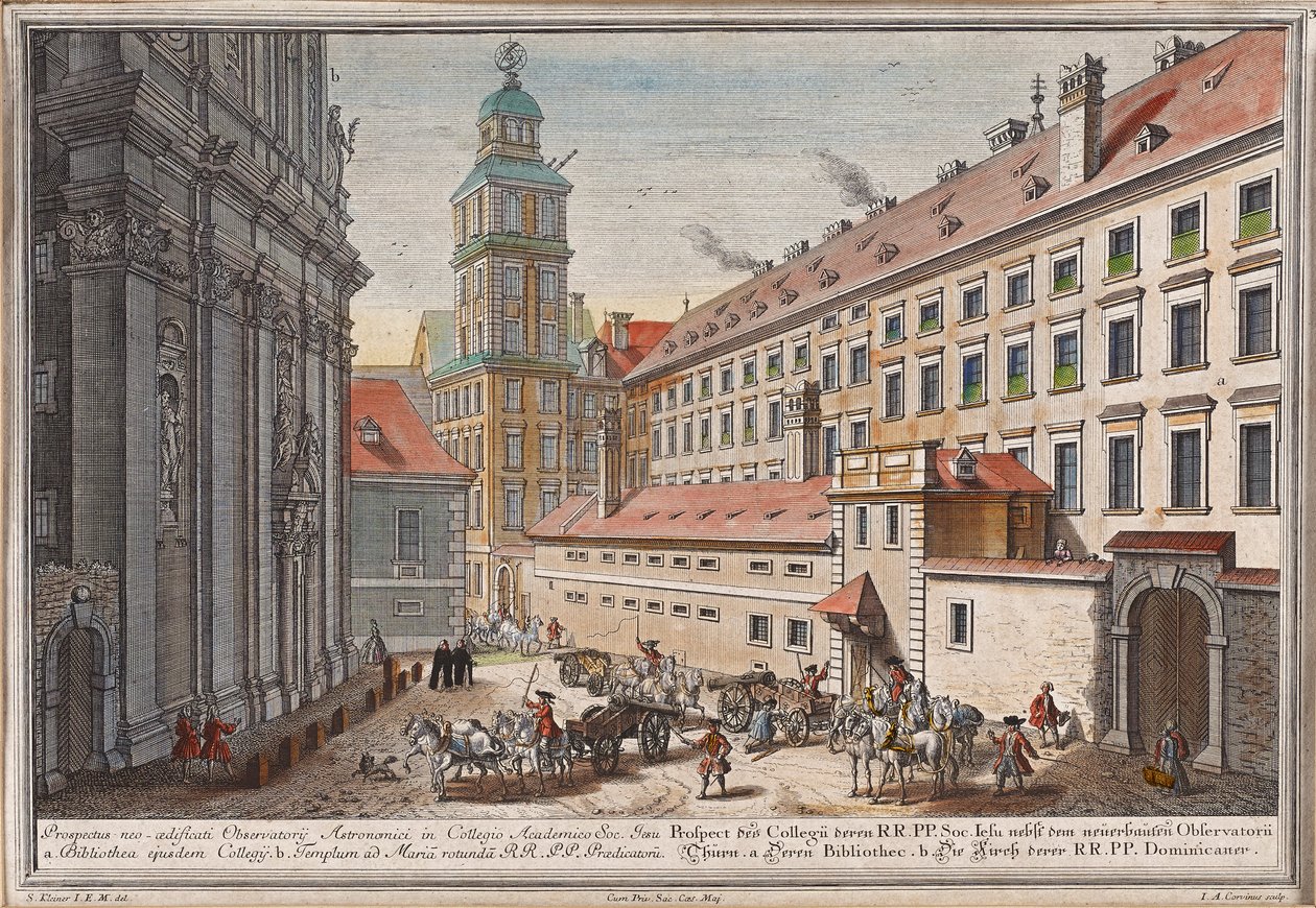 Kościół Dominikanów z obserwatorium w Postgasse autorstwa Salomon Kleiner