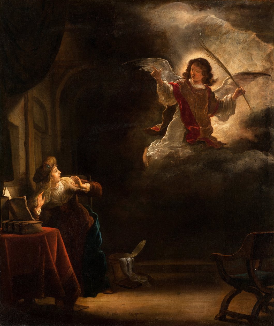 Zwiastowanie, 1655 autorstwa Salomon Koninck