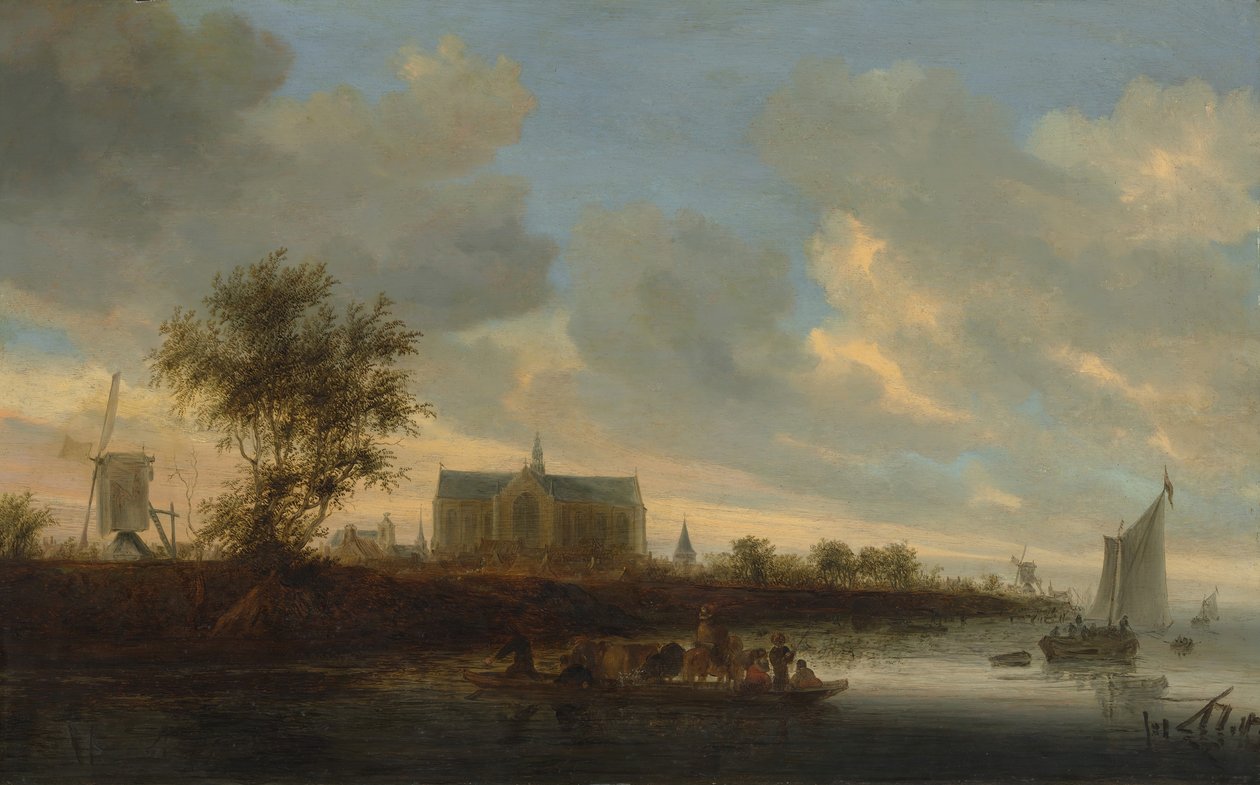 Widok na miasto Alkmaar. autorstwa Salomon Ruysdael