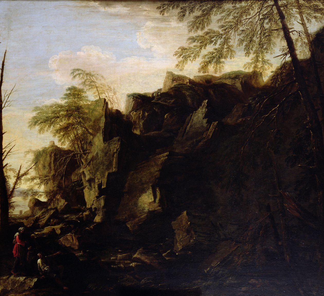 Pejzaż skalny ok. 1640 r. autorstwa Salvator Rosa