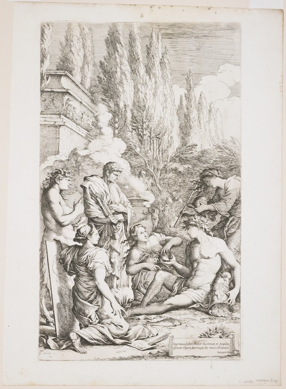Geniusz Salvator Rosa, c. 1662 autorstwa Salvator Rosa