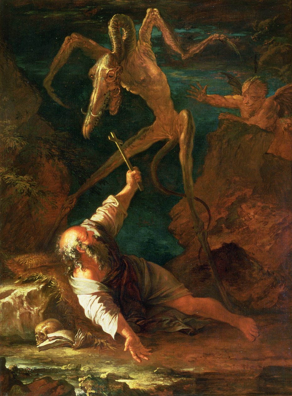 Kuszenie św. Antoniego autorstwa Salvator Rosa