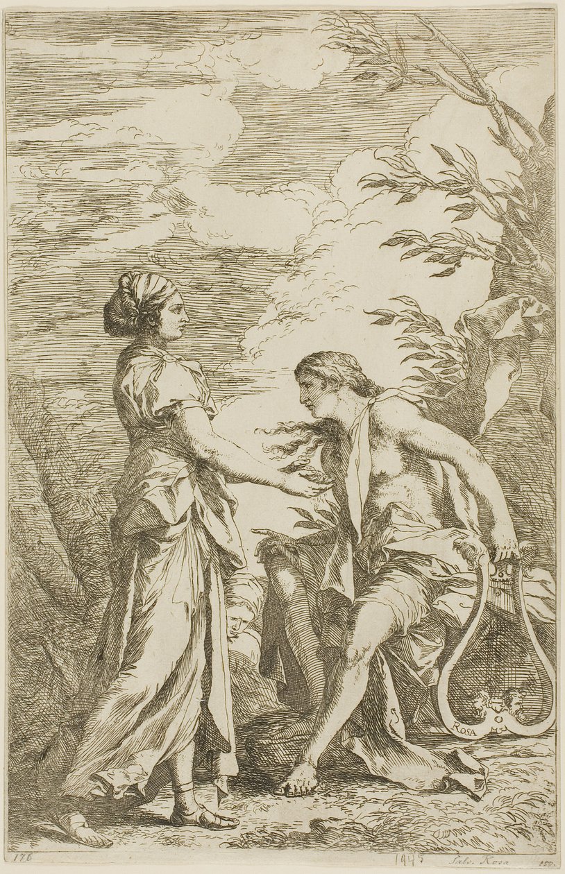 Apollo i Sybila Kumejska autorstwa Salvator Rosa