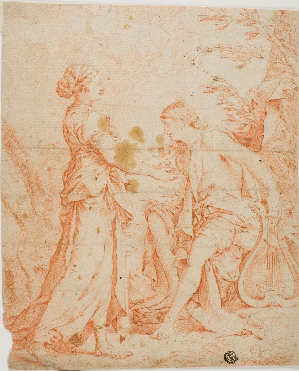 Apollo i Sybilla Kumejska autorstwa Salvator Rosa