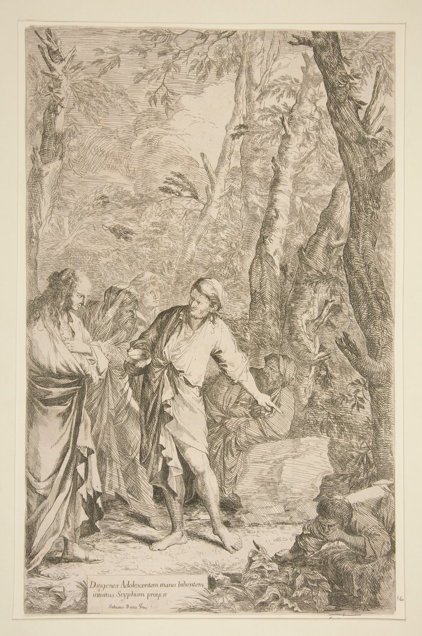 Diogenes autorstwa Salvator Rosa