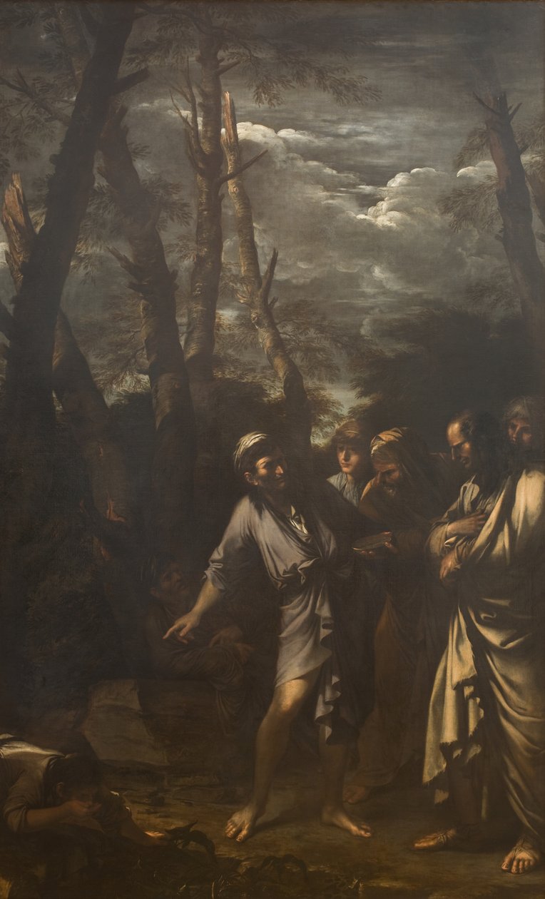 Diogenes wyrzuca swój kubek do picia autorstwa Salvator Rosa