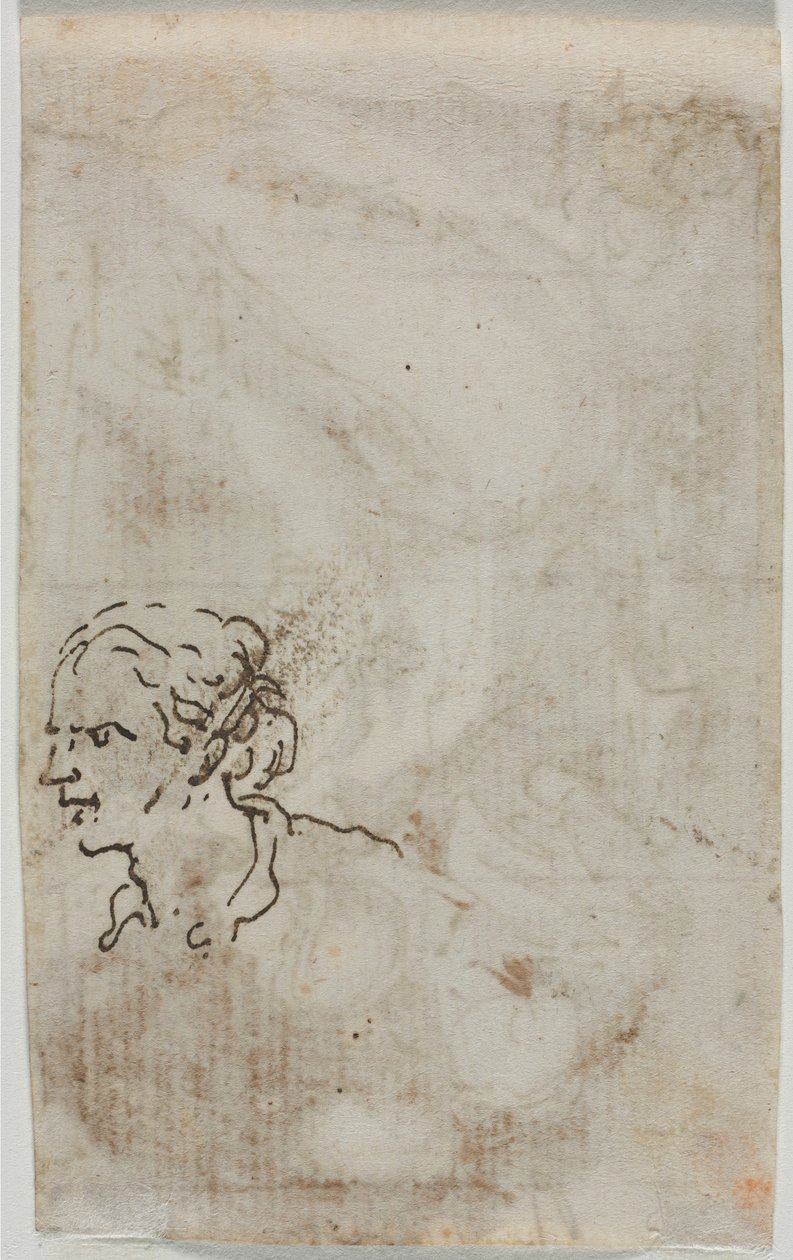 Studia rycinowe verso, c. 1640-1649. autorstwa Salvator Rosa