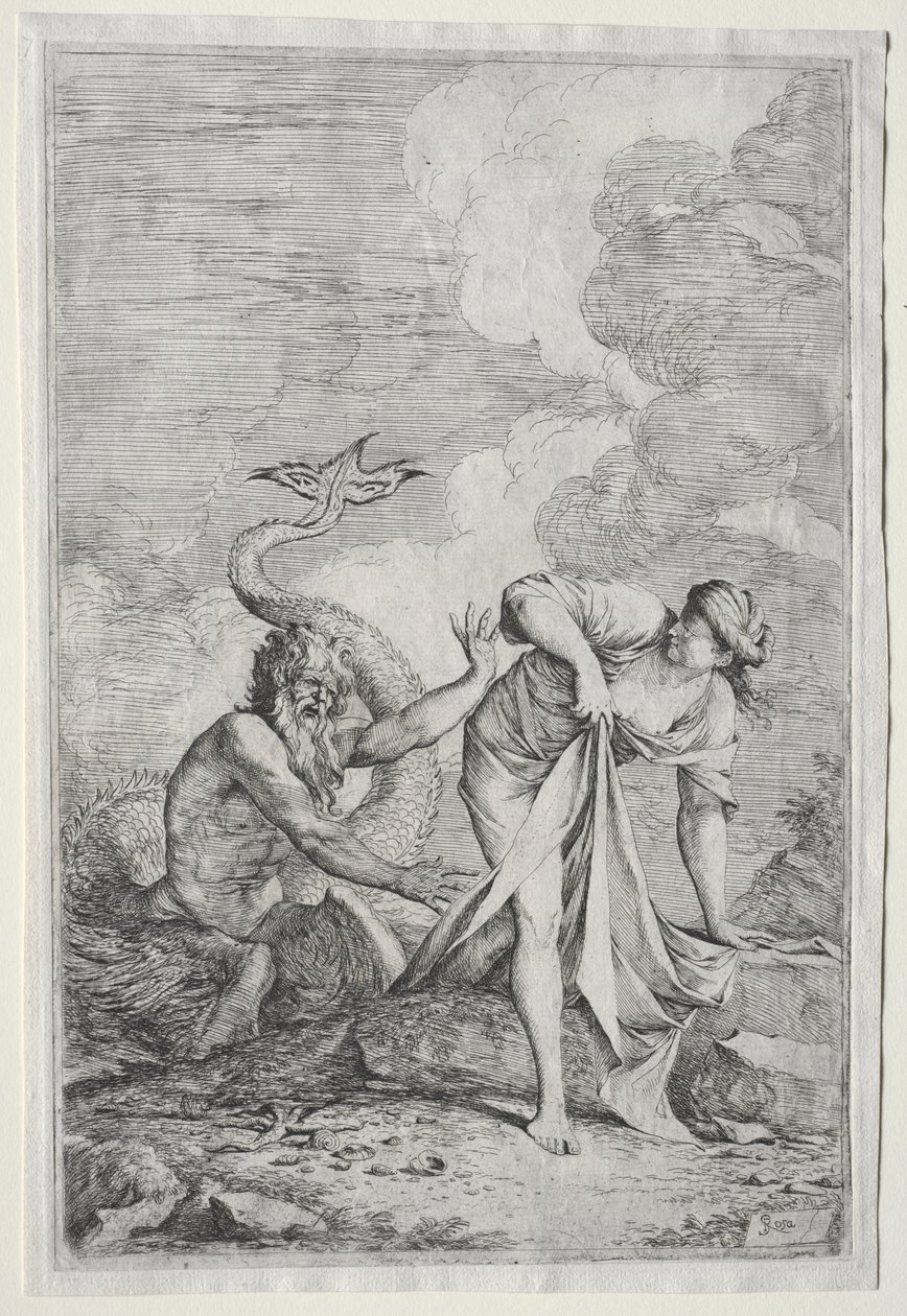 Glaukus i Scylla autorstwa Salvator Rosa