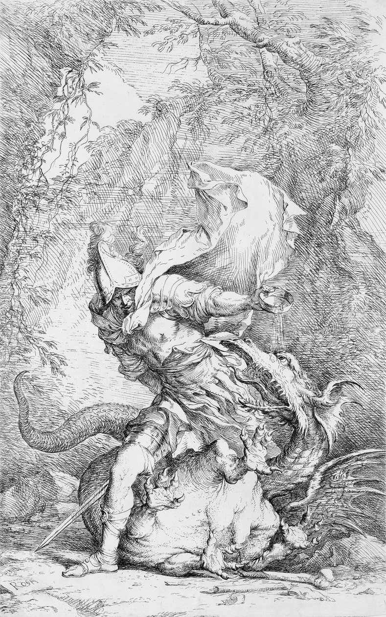 Jazon i Smok, ca. 1663-64. autorstwa Salvator Rosa