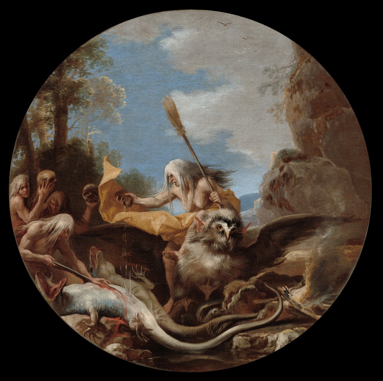 Sceny czarnoksięstwa: dzień, ok. 1930 r. 1645-1649. autorstwa Salvator Rosa