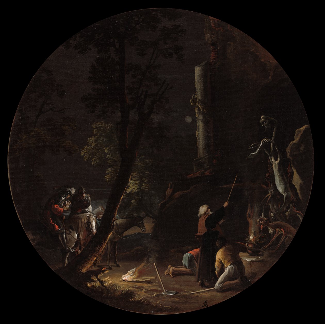 Sceny czarnoksięstwa: noc, ok. 201 1645-1649. autorstwa Salvator Rosa