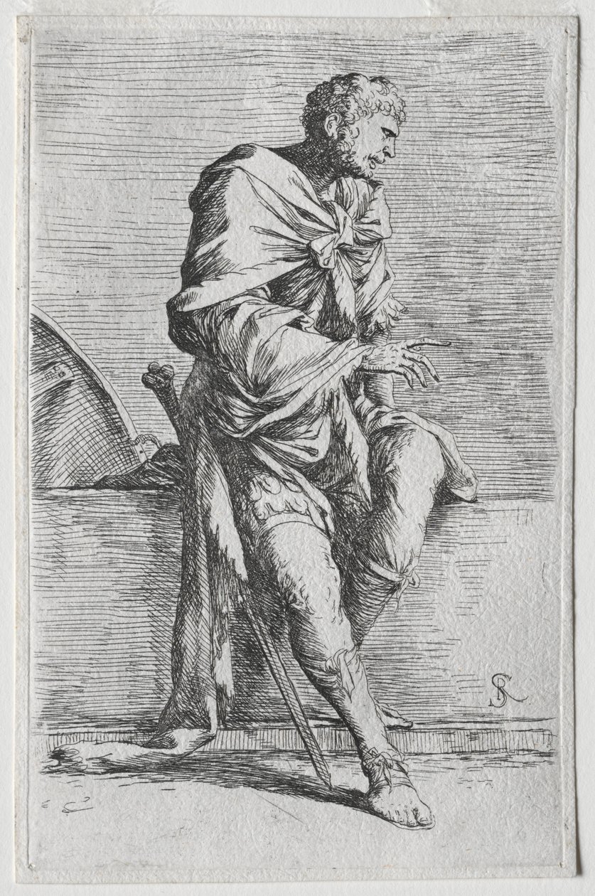 Seria figurek: Figurina, 1656-57. autorstwa Salvator Rosa