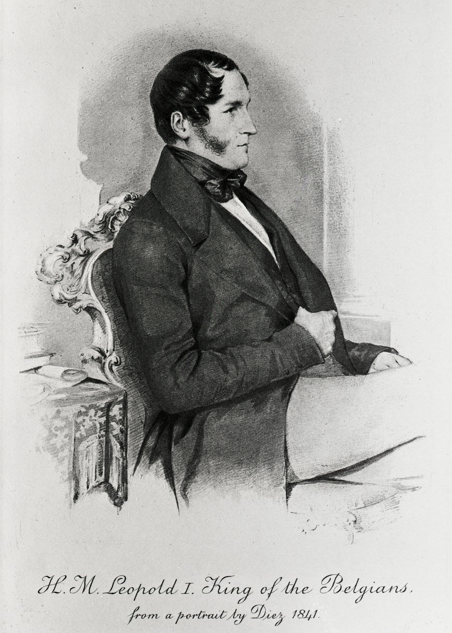Leopold I, król Belgów, według portretu z 1840 r. autorstwa Samuel Diez