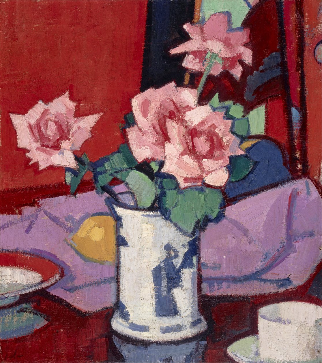 Różowe Róże, Chiński Wazon autorstwa Samuel John Peploe