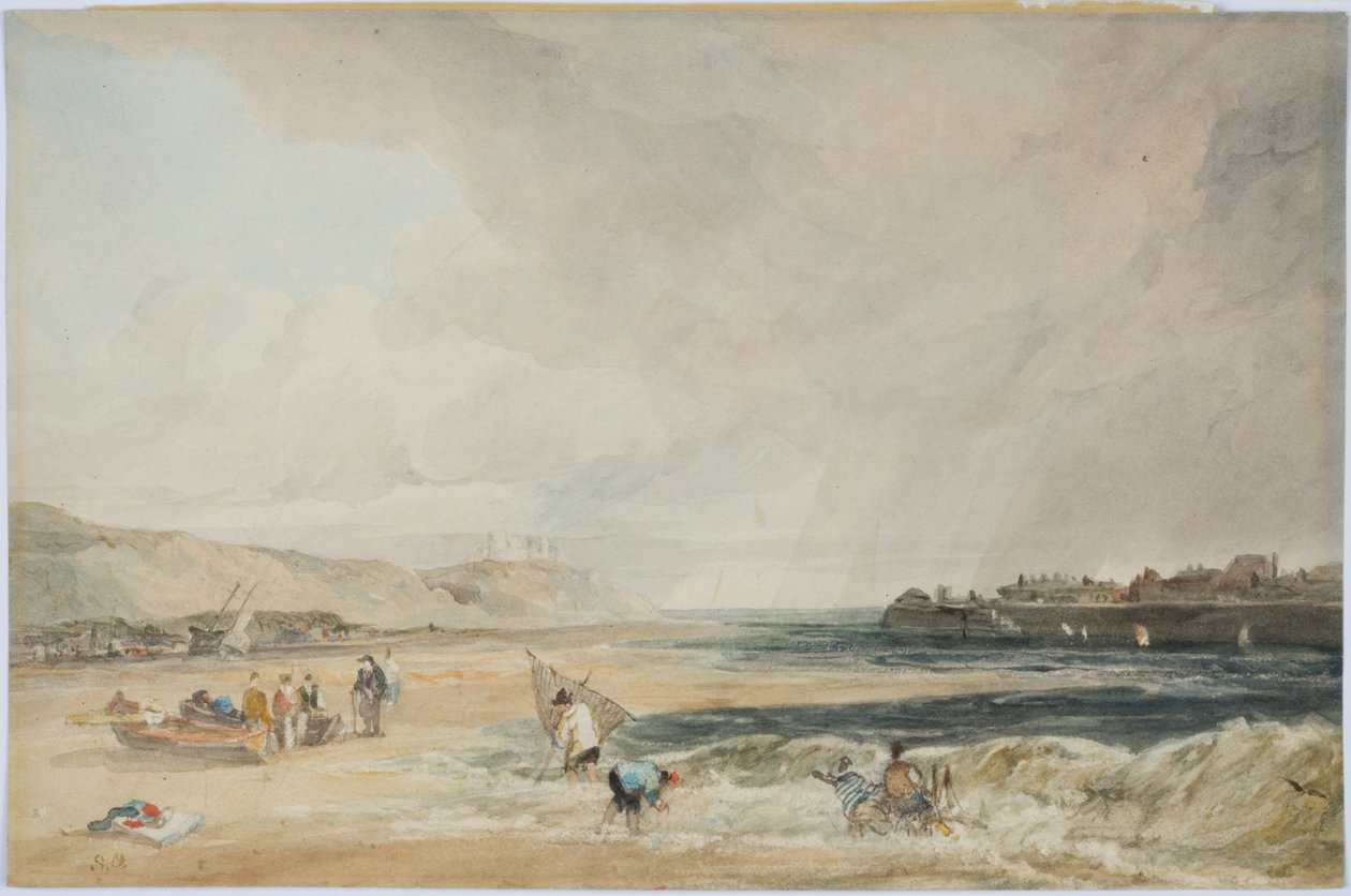 Zamek Whitby (ołówek i wc na papierze) autorstwa Samuel Owen
