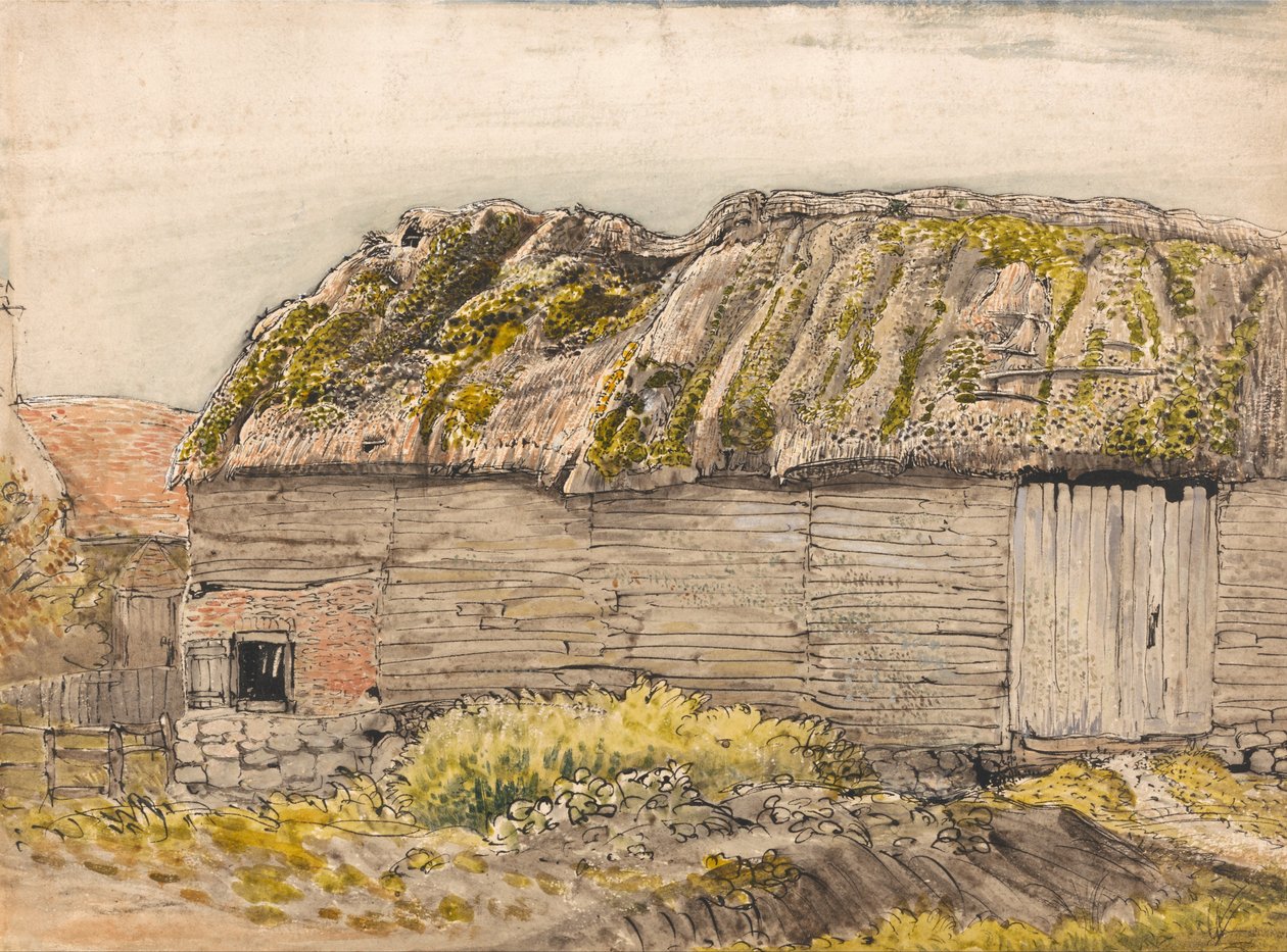 Stodoła z omszałym dachem, Shoreham autorstwa Samuel Palmer