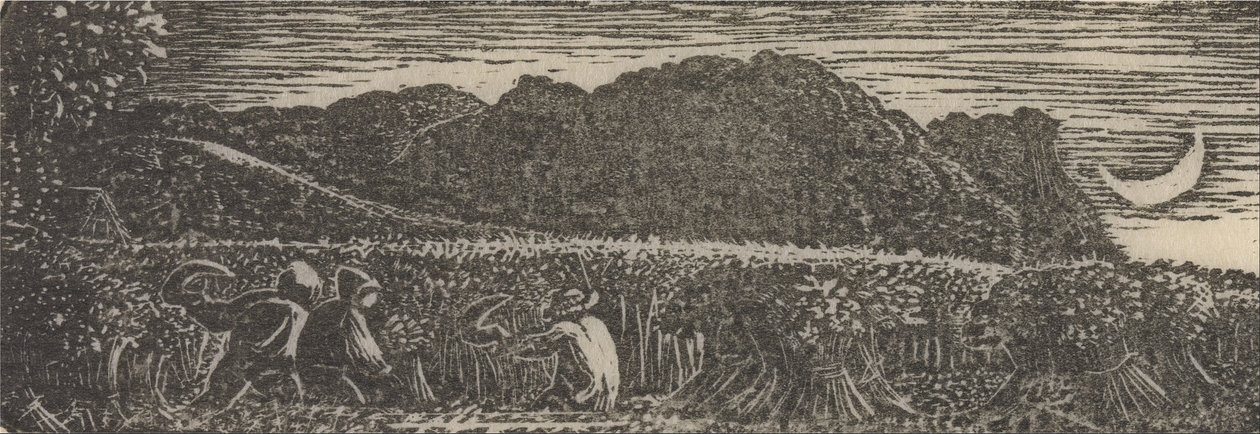 Żniwa pod półksiężycem autorstwa Samuel Palmer
