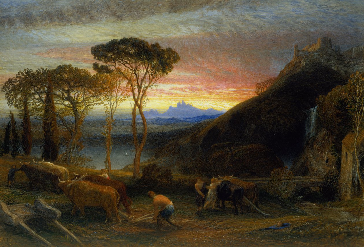 Ilustracja do Lycidas Miltona (wc i gwasz na papierze) autorstwa Samuel Palmer