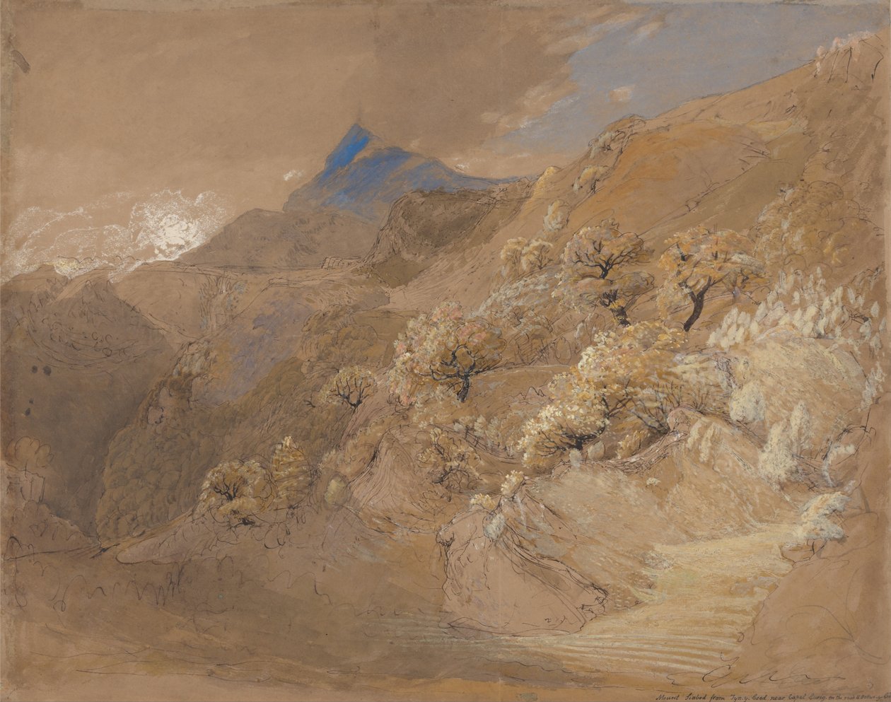 Góra Siabod z Tyn-y-Coed w pobliżu Capel Curig autorstwa Samuel Palmer