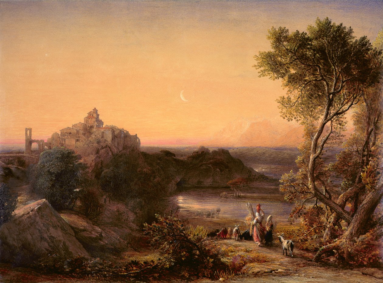 Papigno na Nar poniżej wodospadów Terni, 1839 autorstwa Samuel Palmer