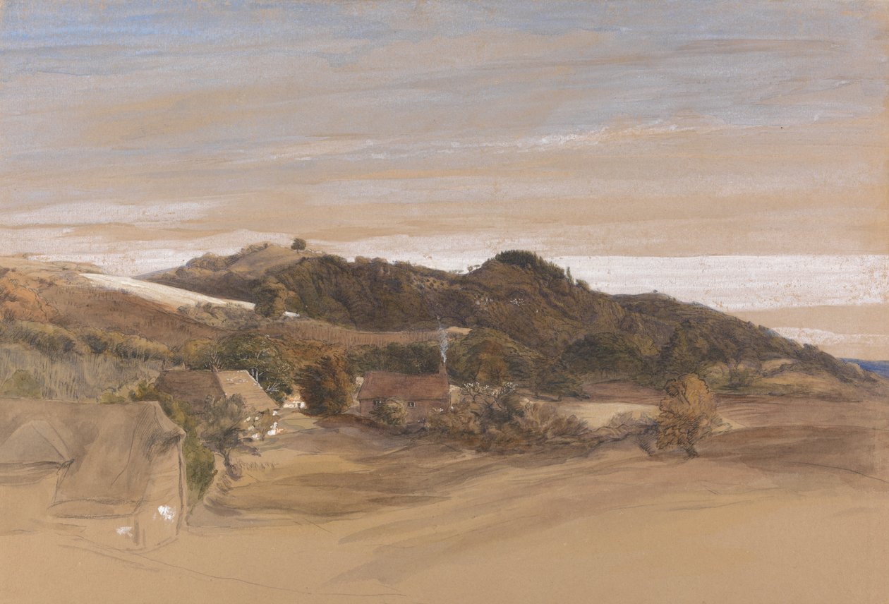 Underriver Hills, w pobliżu Sevenoaks, Kent, z terenu J. Herries, Esq. autorstwa Samuel Palmer