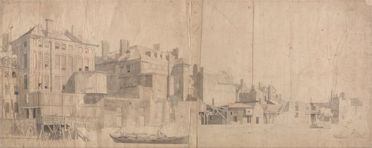 Dom miejski nad Tamizą autorstwa Samuel Scott
