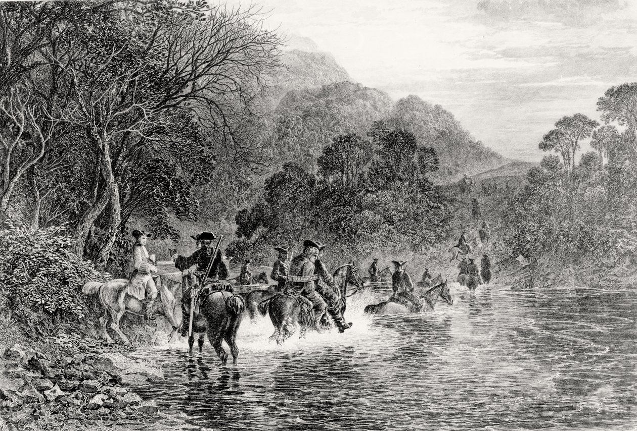 Rob Roy w Fordzie, grawerowane przez Williama Forresta autorstwa Samuel Bough