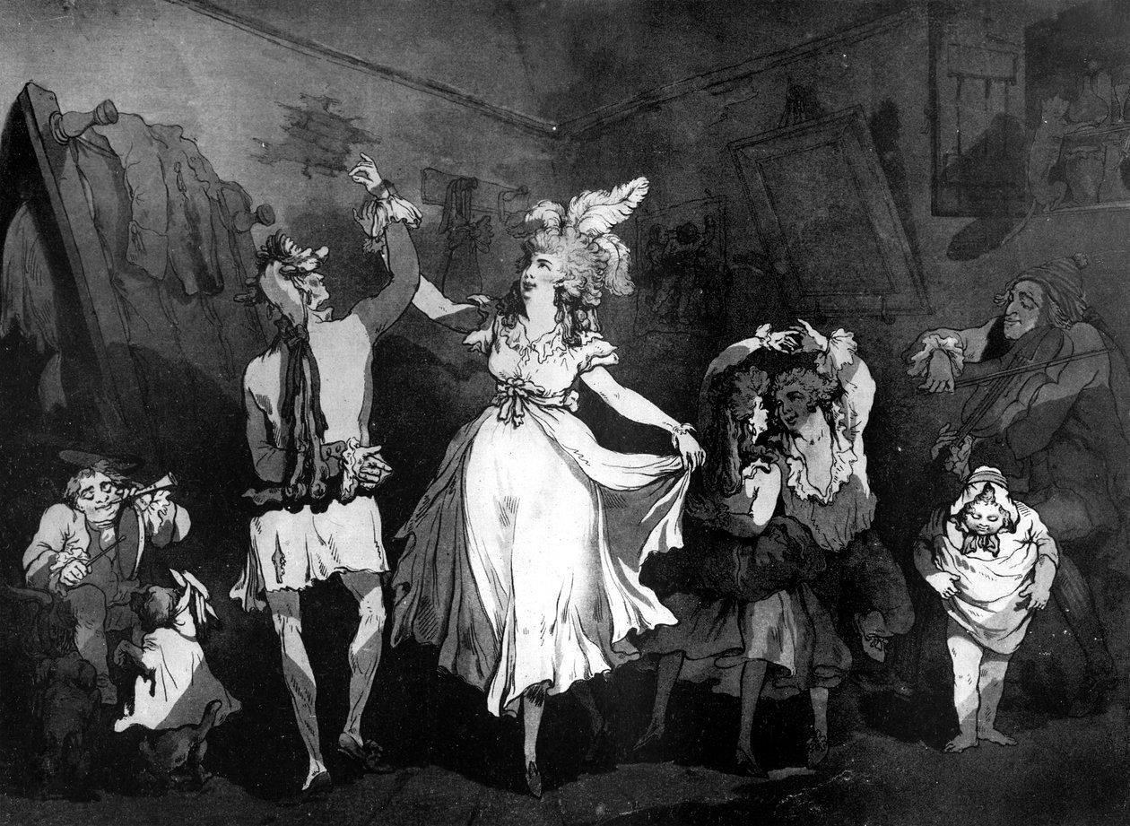 Rodzina francuska, 1790 autorstwa Samuel Alken