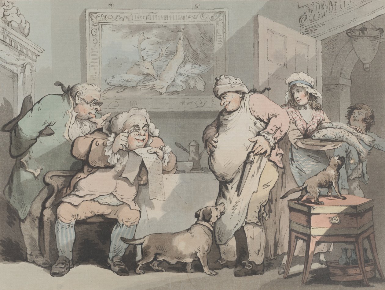 Studious Gluttons, październik 1788. autorstwa Samuel Alken