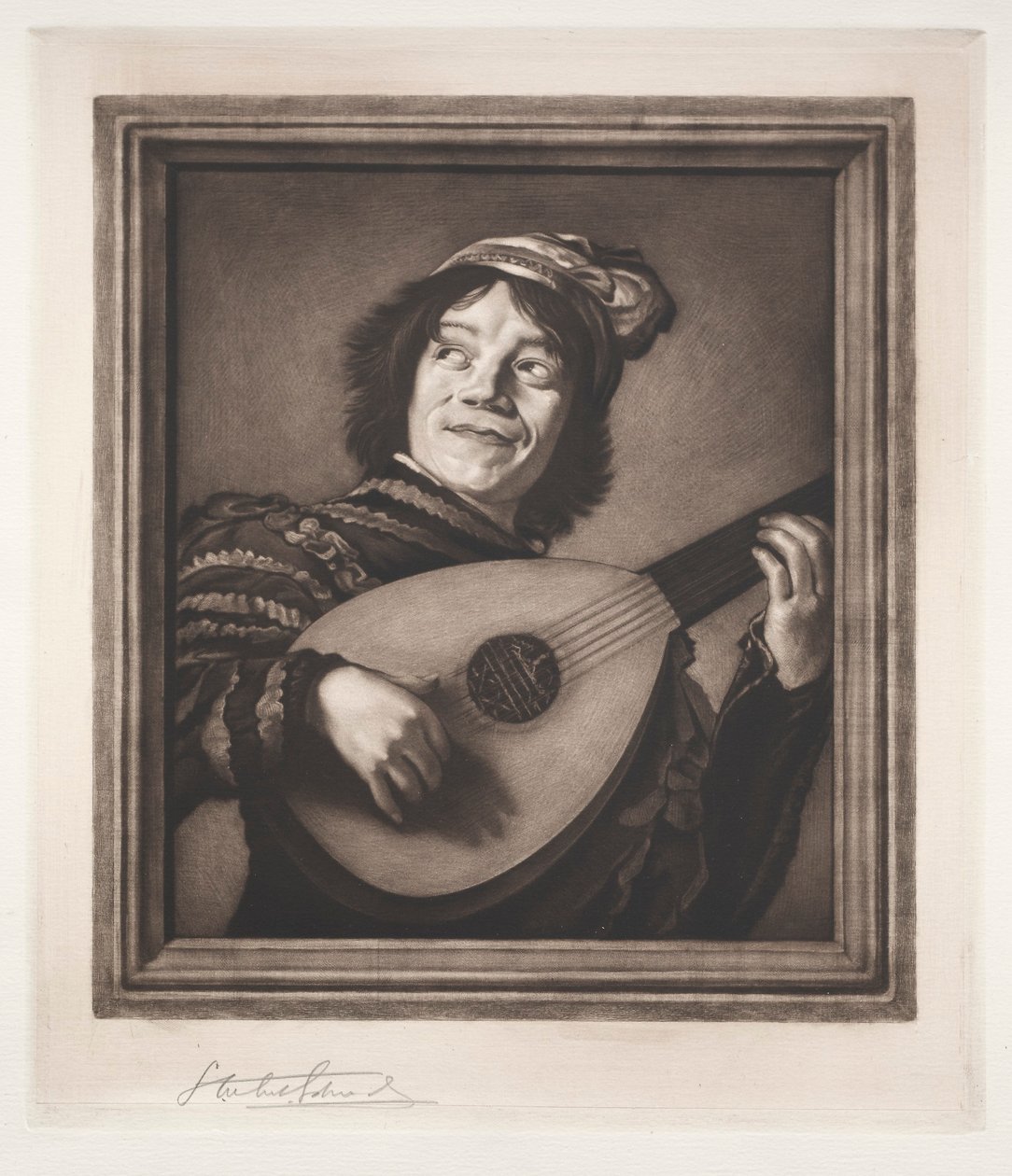 Lutniarz, XIX-XX w. autorstwa Samuel Arlent Edwards