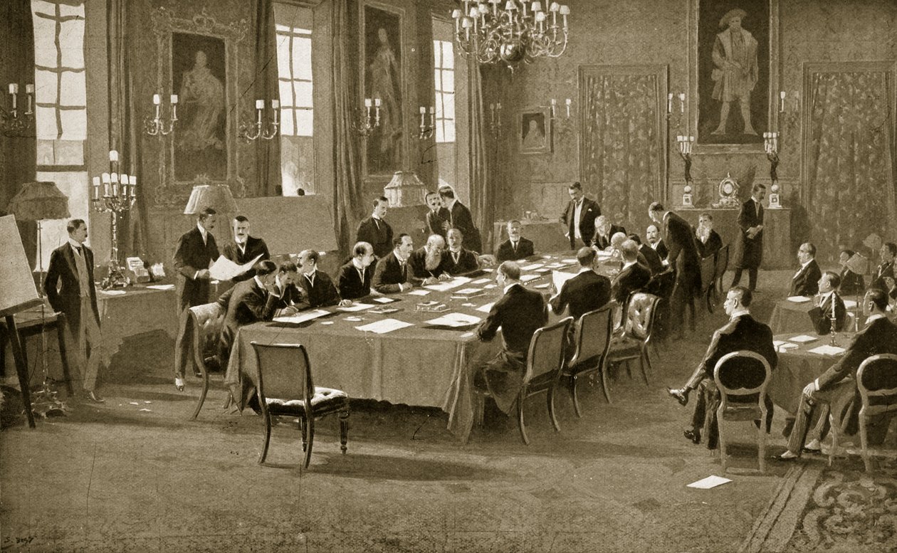 Podpisanie traktatu londyńskiego, 1913 autorstwa Samuel Begg