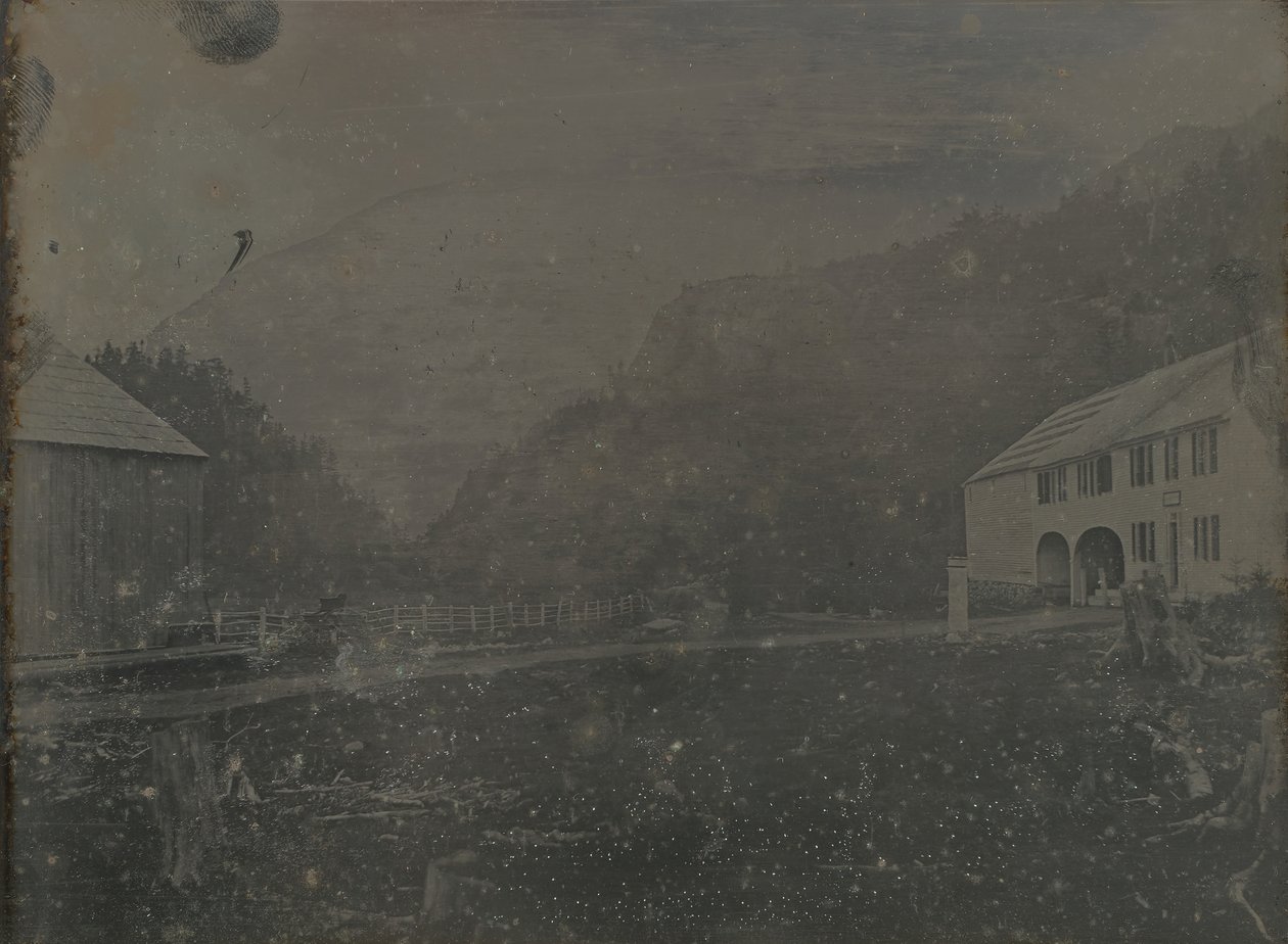 Dom i stodoła bez tytułu, 1841. autorstwa Samuel Bemis